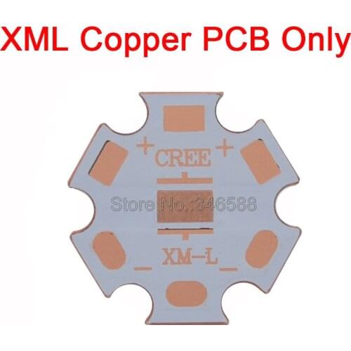 10pcs/lot 20mm Full Copper PCB Circuit Board Heatsink Board for Cree XML XM-L XML2 XM-L2 LED Emitter