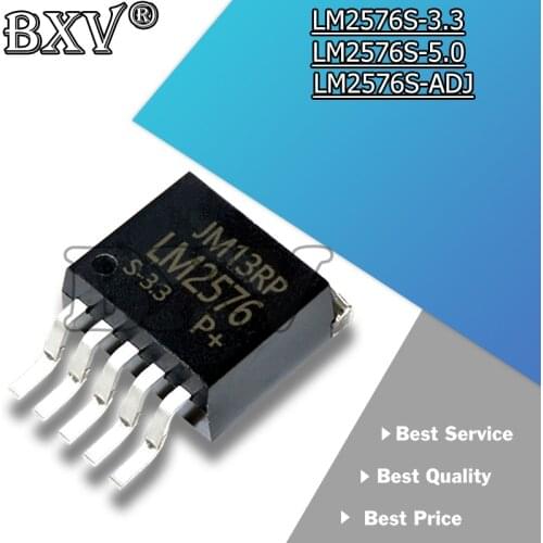 10pcs LM2576 LM2576S-ADJ TO-263 LM2576-ADJ Voltage Regulator New Original