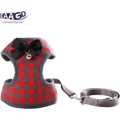 2Pcs/Set Dog Harness Anti-Tear Adjustable Pet Harness Soft Vest for Small Dogs Easy Control Harness