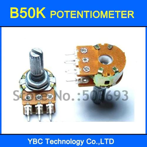 20pcs B50K 20MM 6Pins Rotary Potentiometer Free Shipping