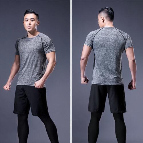 4pcs/Set Fashionable tight Men Sportswear Basketball Football Training Running Fitness Quickly Dry Clothes Pants Kit