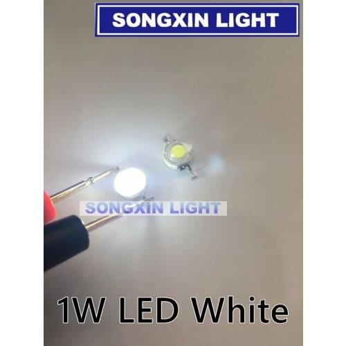 500pcs LED Diodes Cold White 1W White Light Emitting Diod 1 Watt Chips LED Diodo Beads 1-Watt LED Diodi Cool White Branco Frio