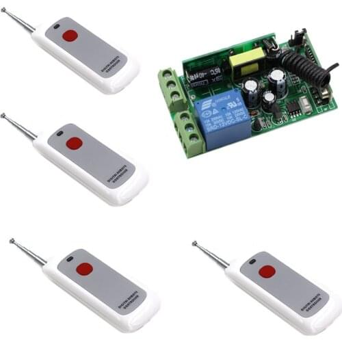 AC 85V 110V 220V 250V 1CH 10A Relay Wireless Remote Control Switch Receiver &Digital Remote Controller Lamp/Light ON OFF System