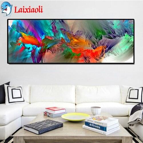 Larger Size Abstract Blue Purple Cloud Landscape DIY 5D Diamond Embroidery Cross Stitch kits diamond Painting full Resin Hobby