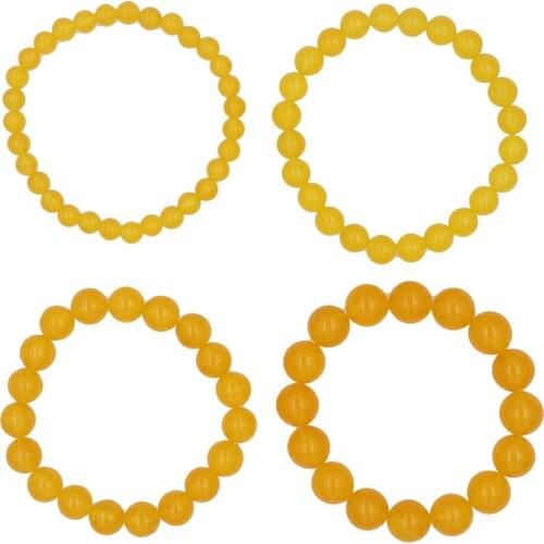 6/8/10/12mm Natural Stone Jades Bracelet Quartzs Stretch Yoga Beaded Bracelets Bangles Handmade Gifts Wristand Jewelry 19cm B356