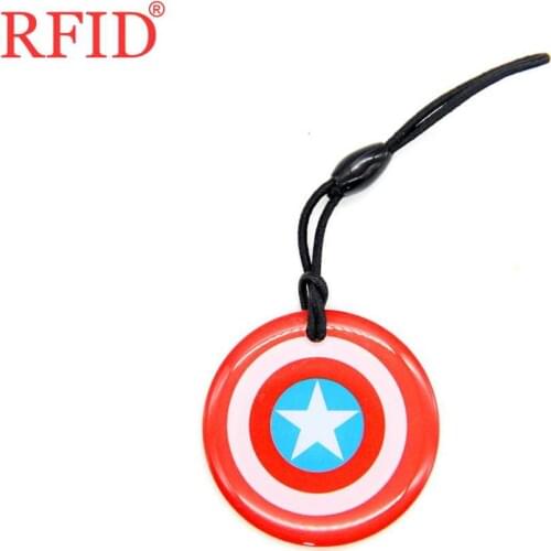 UID S50 1K 13.56Mhz Changeable Rewritable NFC Keychain Proximity RFID Waterproof Dropping Glue Keychain Access Control Card 1pcs