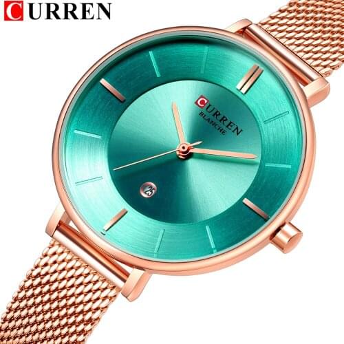 CURREN luxury brand women watch Womens Casual Quartz stainless steel strap Band Watch Analog Wrist Watch moda mujer 2019