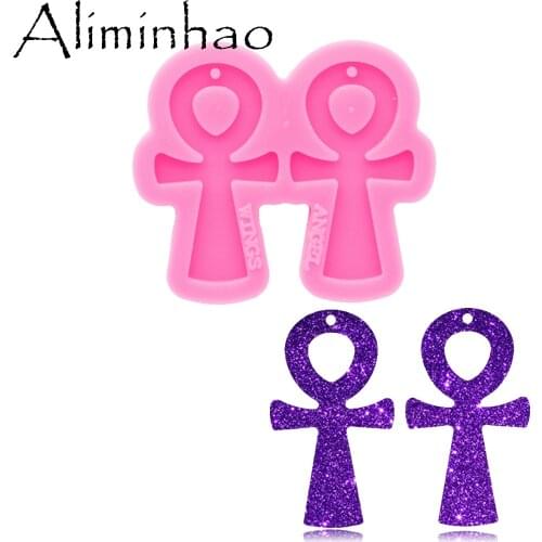 DY0720 S/M/L Super Glossy Cross Earring mould Resin Silicone Mold DIY Epoxy Mould Decoration Keychain