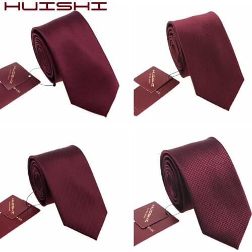 Unisex Dress Shirt Neck Tie Scarves Adjustable Accessories Men Wine Red Suit Tie Sale Colorful Marriage Gift Popular Necktie Men