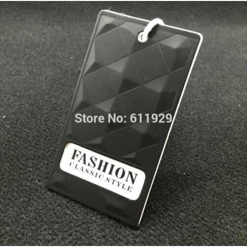 Customized top quality clothing embossed tags/garment shape cutting paper tag printing/clothing label/main label 1000 pcs a lot