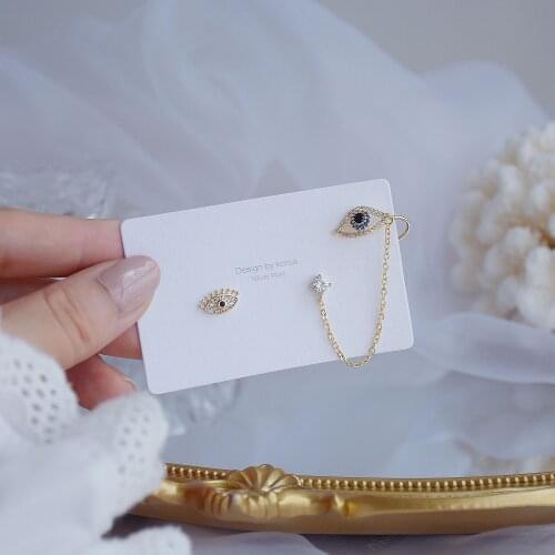 Ins Hot Sale 14K Real Gold Irregular Stud Earrings for Women 925 Silver Needle Zircon Pierced Eyes Earrings