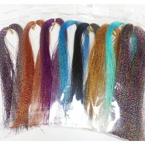 HOT fly tying material thread 8kinds color fishing lure line crystal line 8bags/lot high quality! is very beautiful