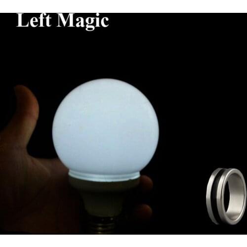 Magnet Control Magic Light Bulb(White Color,With One Magnetic Ring) Magic Tricks Magician Stage Illusion Gimmick Props Mentalism