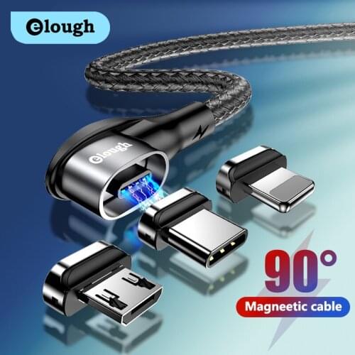 Elough Magnetic USB Type C Cable For iPhone Xiaomi Redmi Mi Poco 3A Fast Charging Charger Cables Magnet Micro USB Data Wire Cord