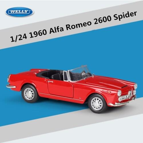 1: 24 Alfa Romeo 2600 Spider Convertible Classic Alloy Sports Car Model Diecasts Simulation Car Model Collection Childrens Gift