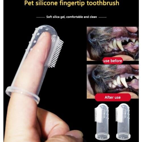Soft Finger Brush Pet Toothbrush Plush Dog Plus Bad Breath Dental Care Tartar Dog Cat Cleaning Pet Supplies Dog Toothbrush