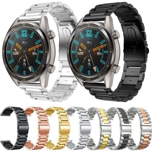 Stainless Steel Wrist Strap For Huawei Watch GT2 2 46MM 42MM Smart Watch Band Metal Bracelet For Samsung Galaxy Watch 46MM 42MM