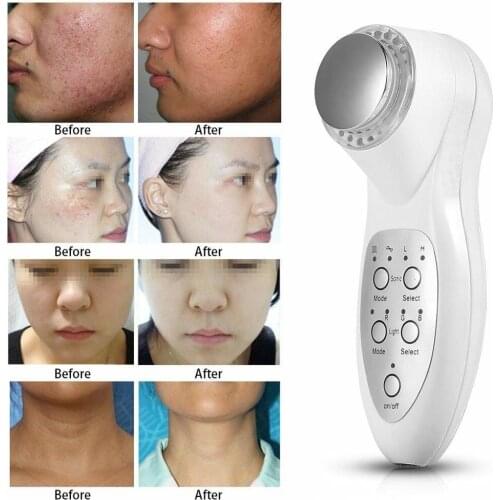 New Ultrasonic Skin Care Device 7 Colors Photon Light Face Rejuvenation Facial Beauty Cleaner Anti Ageing & Wrinkle Face Lift