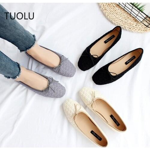 New Women Flats Shoes 2019 Woman Boat Shoes Round Toe Slip-on Shoes Plus Size Office Casual Footwear Ladie Fashion Casual Flats