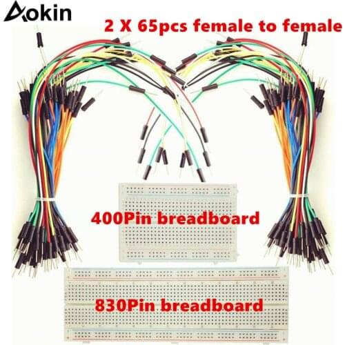 PCB Prototype Breadboard 830 point 400 holes Proto Shield Board Kit for Arduino with 130pcs jumper wires
