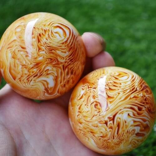 50mm Natural Art Amber Beeswax Ball Onl Crystal Sphere Healing Stone Decor