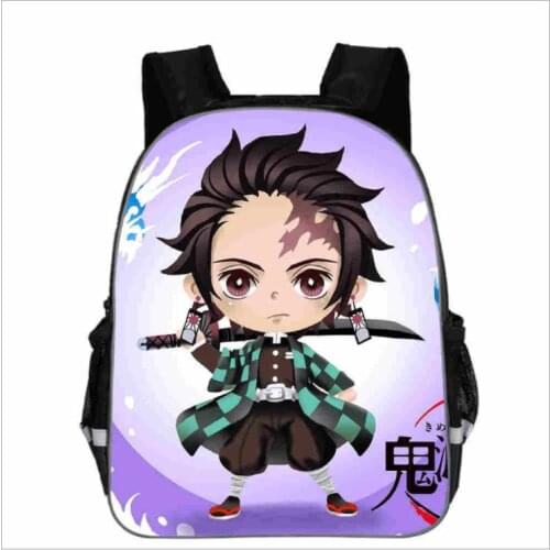 Printed School Backpacks Anime Demon Slayer Kids School Bags Travel Softback Women Mochila School Bags Girls Boys Bagbackpack