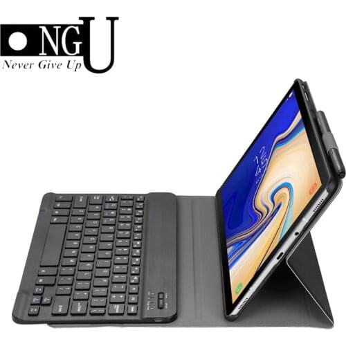 Ultra-thin Business Case For Samsung Galaxy Tab S4 10.5 T830 T835 SM-T830 SM-T835 Detachable Bluetooth Keyboard PU Leather Stand