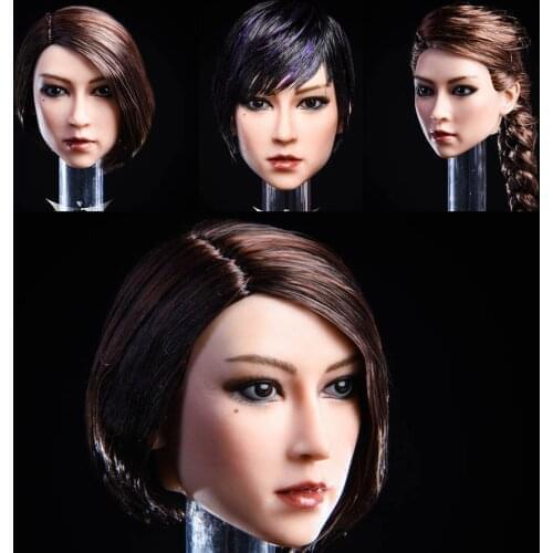 In Stock YMTOYS 1/6 YMT020 Female Asian YA Head Sculpt Carving with Planted for 12" Figure Body Dolls