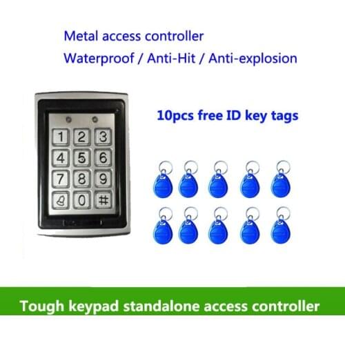 Waterproof Metal Rfid Access Control Keypad With 1000 Users,RFID Door Access Control, 10pcs ID tags,min:1pcs