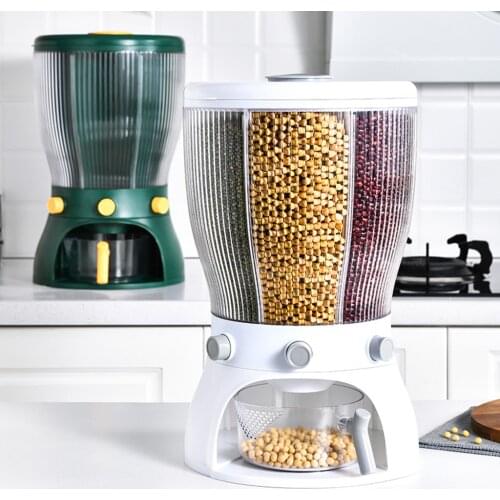 Rotating Kitchen Dry Food Rice Container Cereal Dispenser Storage Box 10KG