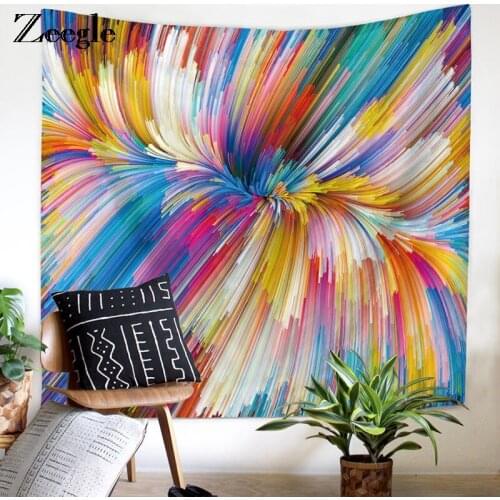 Zeegle Color Swirls Tapestry Curtain Beach Picnic Yoga Mat Comfortable Home Decor Table Cloth Chair Cover Fashion Wall Carpet