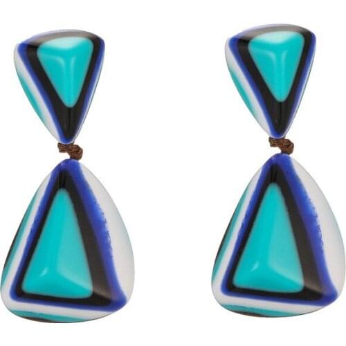 New Geometric Eardrop Female Space Korean Triangle Earrings Personality Fashion Cool Resin Earrings for Women Pendientes