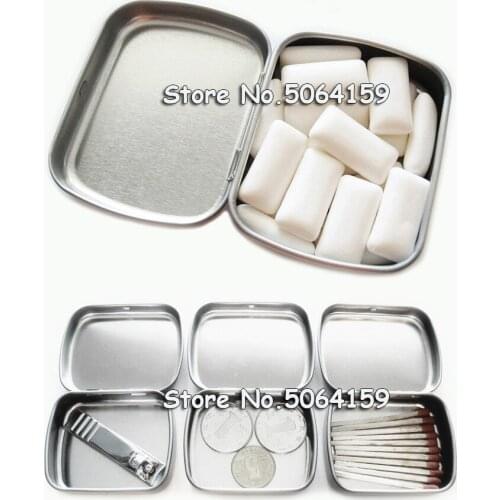 100 PCS Mint tin box small gift box jewelry chewing gum box iron mini bag small Aberdeen phone card packaging container of pills