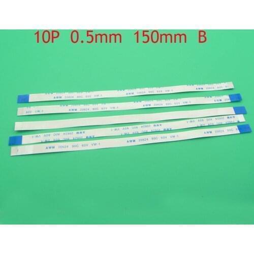 100pcs New FFC FPC flat flexible cable 0.5mm pitch 10 pin B Reverse / Anisotrop Length 150mm Width 5.5mm Ribbon 10pin Flex Cable