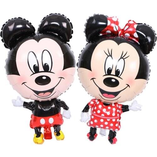 114x63cm giant Mickey Minnie balloon cartoon aluminum foil aluminum film birthday party balloon 100pcs/lot