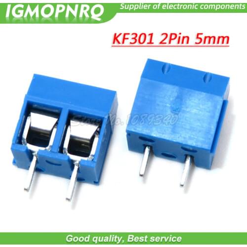 20PCS KF301-2P 5.08mm KF301 2 Pin Blue Connect PCB Terminal Screw Terminal Connector Splice connector GMOPNRQ