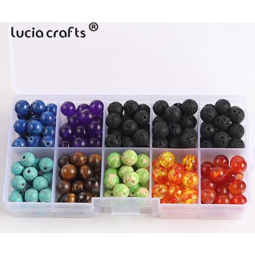 200pcs Volcanic Rock Round Beads With Holes Beaded Bracelet Decor DIY Craft Handmade Accessories J0250