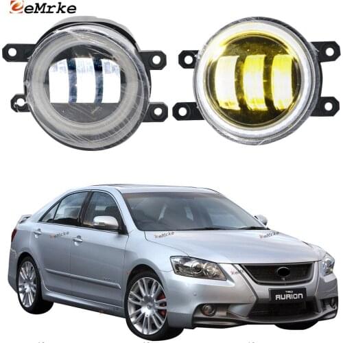 2x Led Angel Eye DRL for Toyota Aurion TRD XV40 08.2007 2008 2009 LED Fog Lights Lamp Lens Daytime Running Light