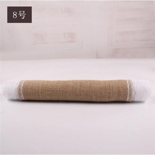 30CM*2.75M Vintage Burlap Lace Hessian Table Runner Natural Jute Wedding Reusable Durable Easy To Clean Keep HG11465