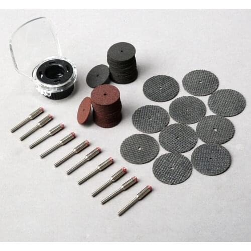 72Pcs Abrasive Discs+10Pcs Resin Fibre Grit Cutting Wheel Sanding Discs+10Pcs 2.35mm Shank Polishing Mandrel+1x Protective Cover