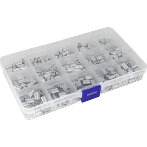 Aluminum Furrules Crimping Sleeve Double-hole 8 Shape Oval Clip Wire Rope Clamp Fastener Rigging Hardware For Wire Rope Crimper