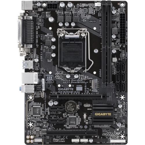 Used,Gigabyte GA-B250M-D3V Motherboard B250M-D3V B250 Socket LGA 1151 DDR4 USB3.0 SATA3 PCI-E3.0