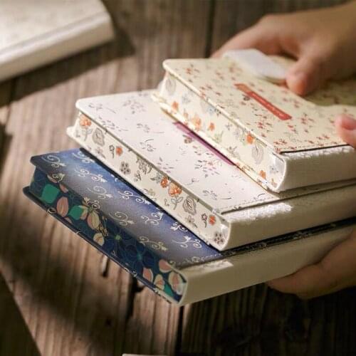 Sharkbang 128 Sheets A5 Canvas Vintage Flower Notebook Journals Monthly Weekly Daily Planner Study Work Notepad Agenda