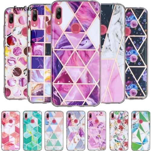 Smartphone Covers For estojo Huawei Y6P Color Blocking Soft IMD Case sFor Huawei para Y7 2019 Y5P Y5 Y6 Carcasa Cellphone fundas