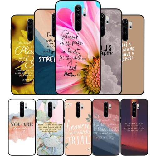 Bible Verse Phone Case For Xiaomi Redmi note 9 8 7 6 5 4 Pro S for redmi 4A 4X 5 Plus 5A 7A Cover
