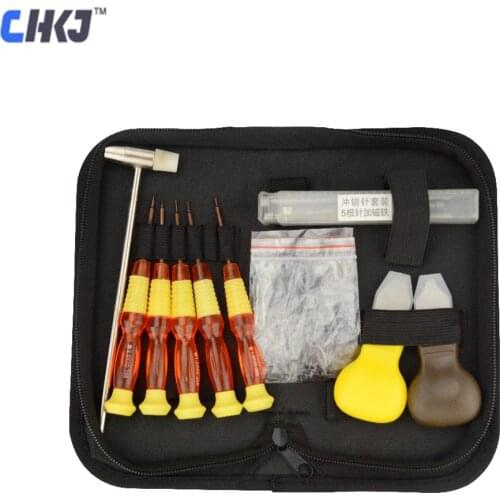 CHKJ Car Folding Remote Control Key Disassembly Screw Boring Tool Fixing Pin Kit Tools Locksmith Tool