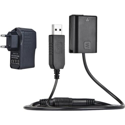 Np-Fw50 Dummy Battery + 5V 3A Usb Power Adapter Cable with Power Plug Replacement for Ac-Pw20 for Sony Nex-3/5/6/7 Series A33 A3