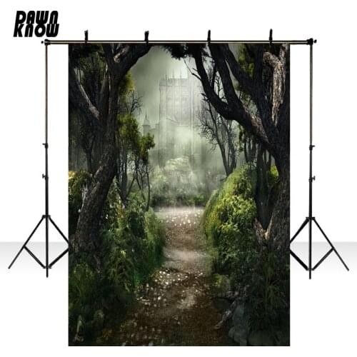 DAWNKNOW Fairy Tale Photography Background Original Forest Child Photocall Polyester Backdrops For Wedding Photo Studio lv1530