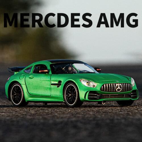 1:32 Benz GTR AMG-GTR Sport Alloy Car Model Diecast & Toy Vehicles Metal Toy Car Model High Simulation Sound Light Kids Toy Gift