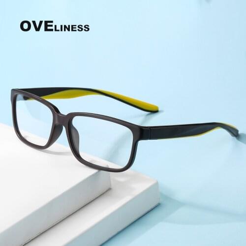 Fashion mens eyeglasses eye glasses frame for men Square Optical Myopia Prescription eye glasses tr90 male Spectacles eyewear